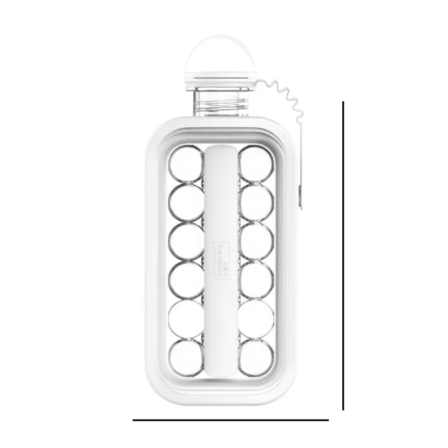 Foldable Ice Cube Mould with Lid | 2-in-1 Ice Tray & Bottle | 14 Ice Balls Maker