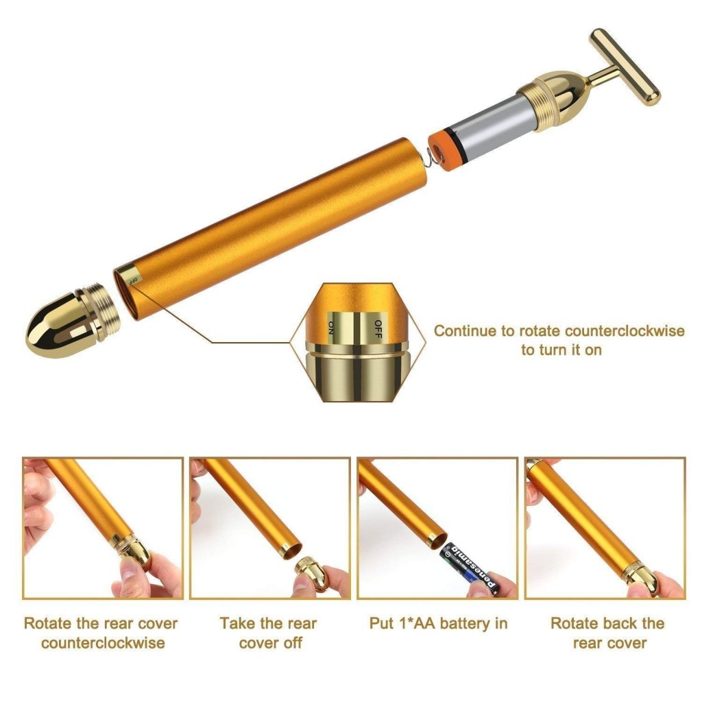 24k Gold Electric Facial Massage Roller