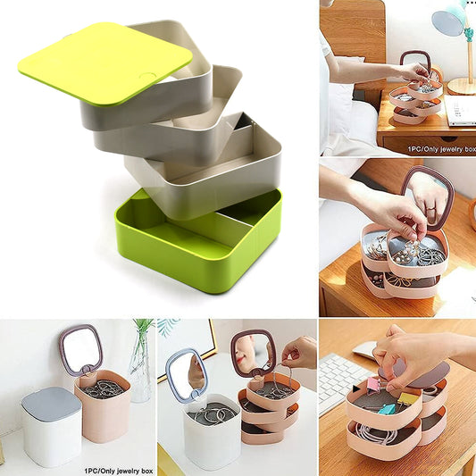 4-Layer Rotating Jewelry Box