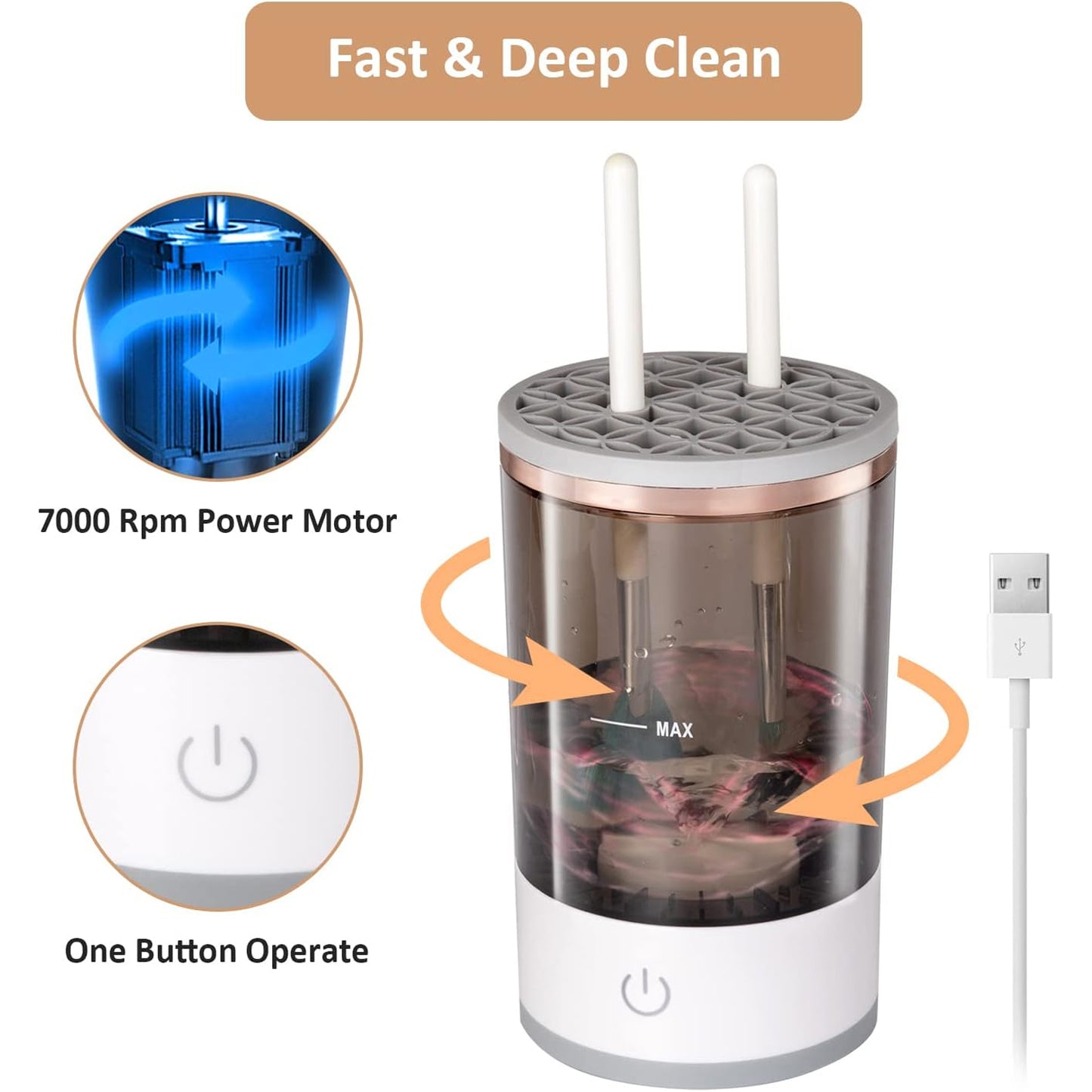 Automatic Makeup Brush Cleaner & Organizer