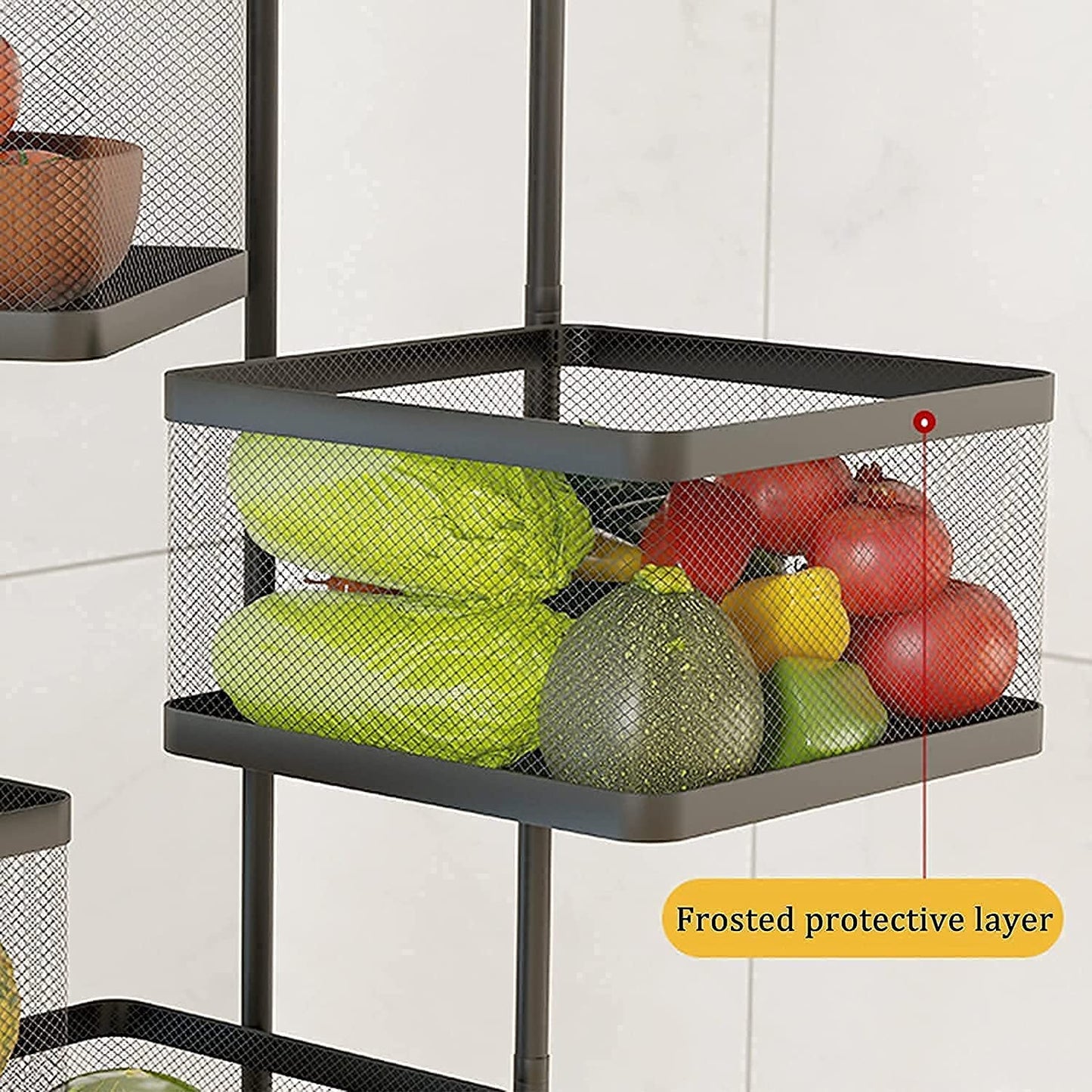 Metal Kitchen Trolley – 3/4 Layer Organizer with Wheels