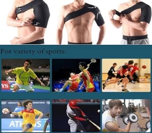 SPOSAFE Adjustable Gym Sports Care Single Shoulder Support